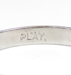 Antique Art Deco 1920’s Wedding Band Ring Platinum Finger Size 7 UK-N1/2 2.62MM