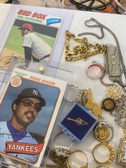 Junk Drawer Lot Jewelry Sterling, Cards, 1921 (2) Morgan’s Dollars, Lighters etc
