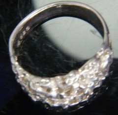 Open Nugget 1/2″ N to S STERLING SILVER 0.925 vintage Men’s BAND RING SIZE 6.25