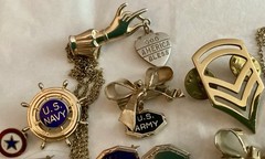 WW 2 – 1970 Era~US Military Branches~Sweetheart Home Front~Jewelry Lot