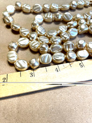 Vintage Glass Pearl Necklace Rhinestone Clasp 32” Estate Knotted