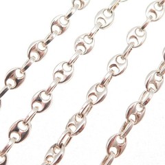 925 Sterling Silver Vintage Italy Anchor Mariner Chain Necklace 32″