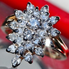 10k yellow gold ring 1.00ct natural diamond size 6.5 handmade 4.65gr Gab130