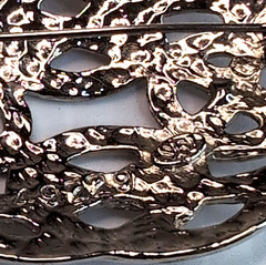 Vintage Signed SFJ 49229 Celtic Knot Brooch Pin Silver Tone Alloy Braided
