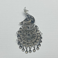 Filigree Peacock Pendant Brooch Combo Pin Jewelry – Birds
