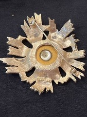 Rare Vintage EDLEE Green Art Glass Pearl Rhinestone Chunky Gold Tone Brooch 1947