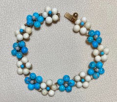 AUTHENTIC SWOBODA BRACELET ~ TURQUOISE, WHITE AGATE, PEARL ~ WOW !