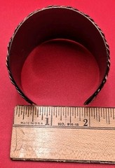 VTG MCM Handmade Bangle Copper Tone Skulls Angel Cross Heart Flowers bracelet