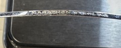 Vintage Marathon 925 Sterling Silver Etched Leaf Pattern Hinged Bangle Bracelet