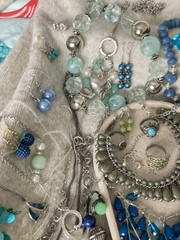Vintage & Modern Costume Jewelry Lot Curated Collection ALL WEARABLE Blues