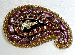 Vintage Two Sisters Medici Jewelry Paisley Brooch