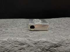 Vintage Sterling Silver Square Monogram Initial Pendant Estate 925