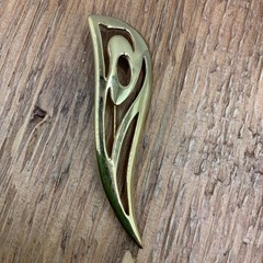 Monet Vintage Abstract Modernist Gold Tone Brooch