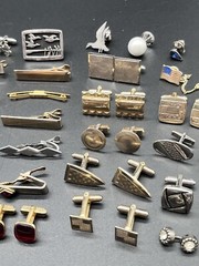 45+ Lot Vintage Cufflinks Tie Bars Tac MORE Swank Hickok Shields Sarah Coventry+