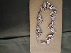 Vintage Clowns (7) Sterling Sillver Bracelet 7 ” Good Quality 11 grms