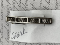 VINTAGE! Silver-Tone Men’s Cufflinks & Tie Bar