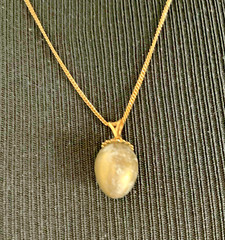 Pendant Kit Finch Painted Gold Egg Blue Crystals Goldtone Chain Instructions New