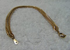 Vintage Gold Tone Shiny Bracelet, No brand, 7 inches