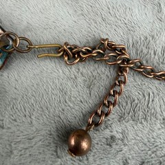Vintage Matisse Renoir Copper Enamel Necklace Unsigned 16”