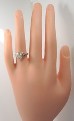 Antique Art Deco Diamond Engagement 14K Ring Size 7 UK-N1/2 EGL USA Fine