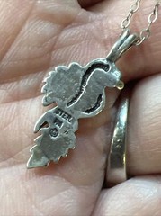 Vintage WM Wheeler 12K and 925 Sterling Pendant Necklace