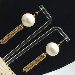 Shoulder Duster Earrings French Wire Hook 3.5″