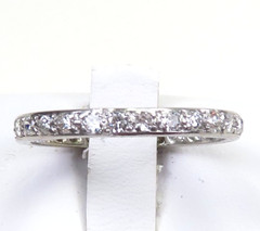 Antique Deco 1920’s Wedding Eternity Platinum Band Ring Size 7 UK-N1/2 EGL USA