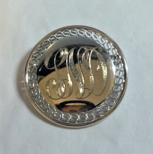 VTG – Monogram Pin Brooch – Initials S N D – Sterling Silver Bar – Marked 1.25″
