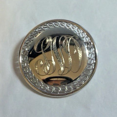 VTG – Monogram Pin Brooch – Initials S N D – Sterling Silver Bar – Marked 1.25″