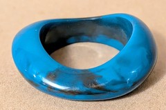 Vintage Chunky Turquoise Smokey Color Acrylic Bracelet