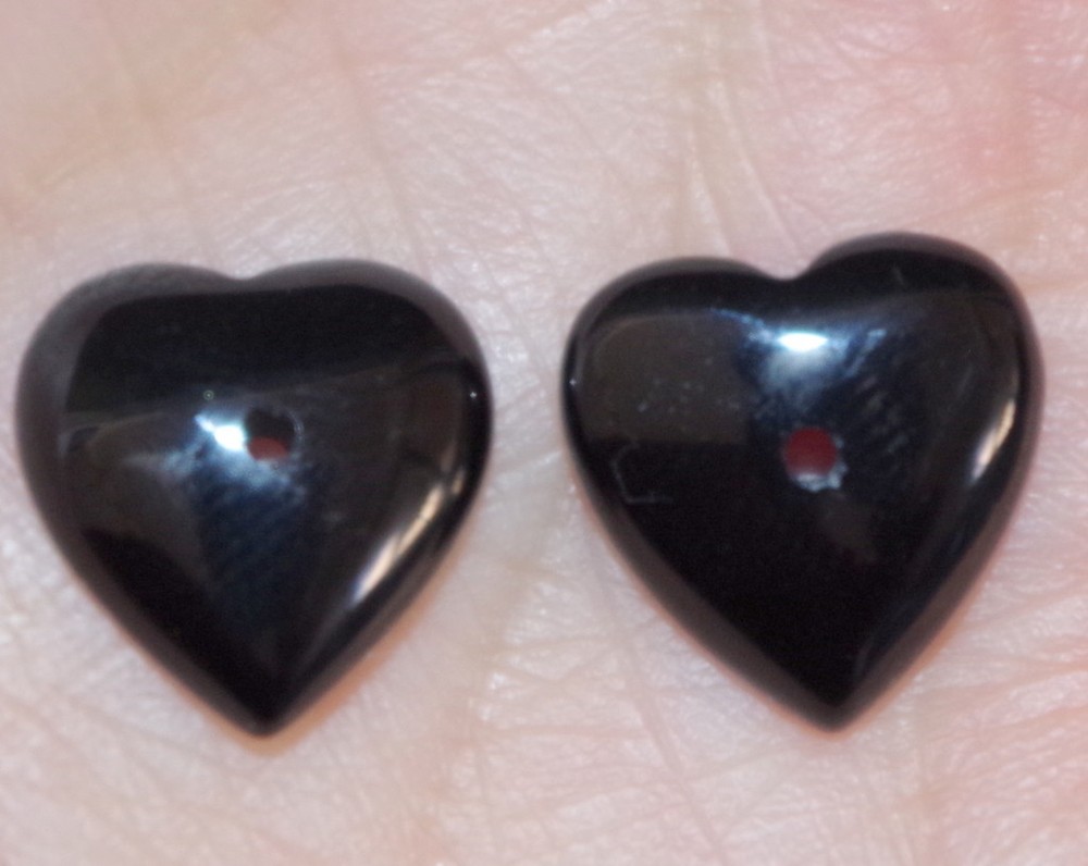 Carved Heart Onyx Vintage Gorgeous Jackets For Earrings Use With Any Stud