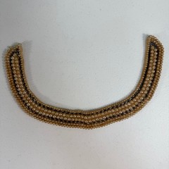 Vintage Necklace Choker Collar Faux Pearl Beaded Mid-Century Old Hollywood Glam