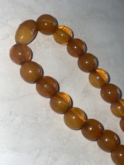 Antique Amber and Butterscotch Bakelite Plastic Screw Clasp Necklace 72 Grams