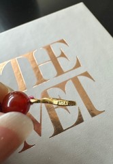 NEW Vintage Metropolitan Museum Of Art MMA Carnelian Cabochon 24k Gold Necklace