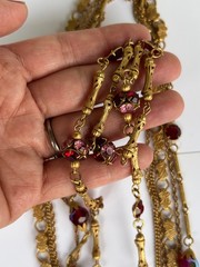 Verified RARE 40’s Miriam Haskell Multi Detailing Strand W/ Faceted Crystal