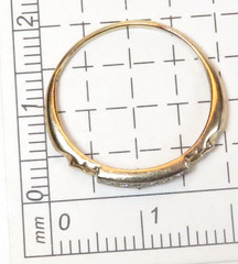 Antique Art Deco 1920 Diamond Wedding Band 14K White Yellow Ring Size 6.75 UK-N