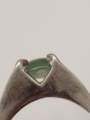 Po Ho Co Sterling Silver Vintage Jade Ring