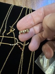Vintage NOS lot of 13 70s 80’s gold tone Rhinestone necklaces