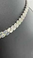 Vintage Hobe Silver Tone Necklace Chunky Serpentine Chain Signed 16”