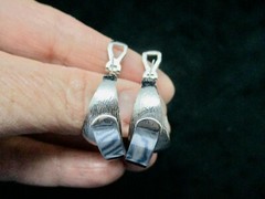 Vintage 1968 Patent Date Double Hoop Clip Earrings