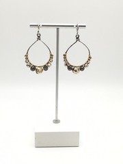 Vintage Sterling Silver Beaded Teardrop Hook Dangle Earrings 925 Tested 9.3g #10
