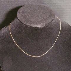 Vintage Delicate 1/20 14K GF Herringbone Necklace 16 Inch 0.7mm Very Thin