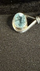 Vintage Sterling Silver Pendant Set with a Beautiful Facetted Aquamarine