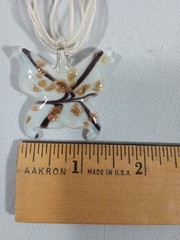 Butterfly Glass Brilliant Pendant Choker Necklace White Clear FAST Shipping