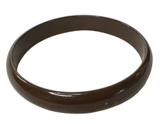 VTG Brown Resin Bangle Bracelet Minimalist Design Lightweight Jewelry Everyday