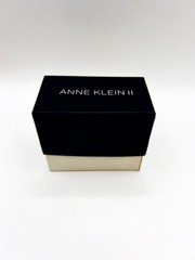 Anne Klein II Bangle Bracelets Vintage in Original Box Gold Tone Black and Brown
