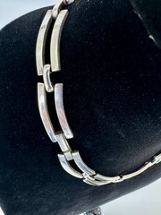 Vintage Taxco TS-108 925 Silver Malachite Onyx Necklace Bracelet Earrings