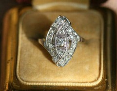 Antique 1.00 CT Round Diamond 10k White Gold Over Estate Anniversary Ring 925 SS