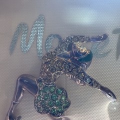 Monet pin brooch ballerina rhinestones vintage unused 80’s Mint In Box