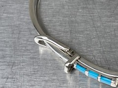 Vintage Sterling Silver & Turquoise Mexico Bracelet Belt Buckle 925 western